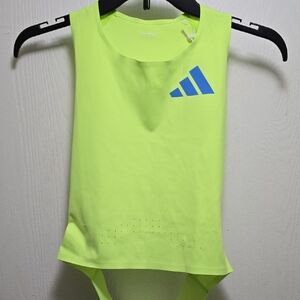Adidas Fluorescent Yellow Sleeveless Top